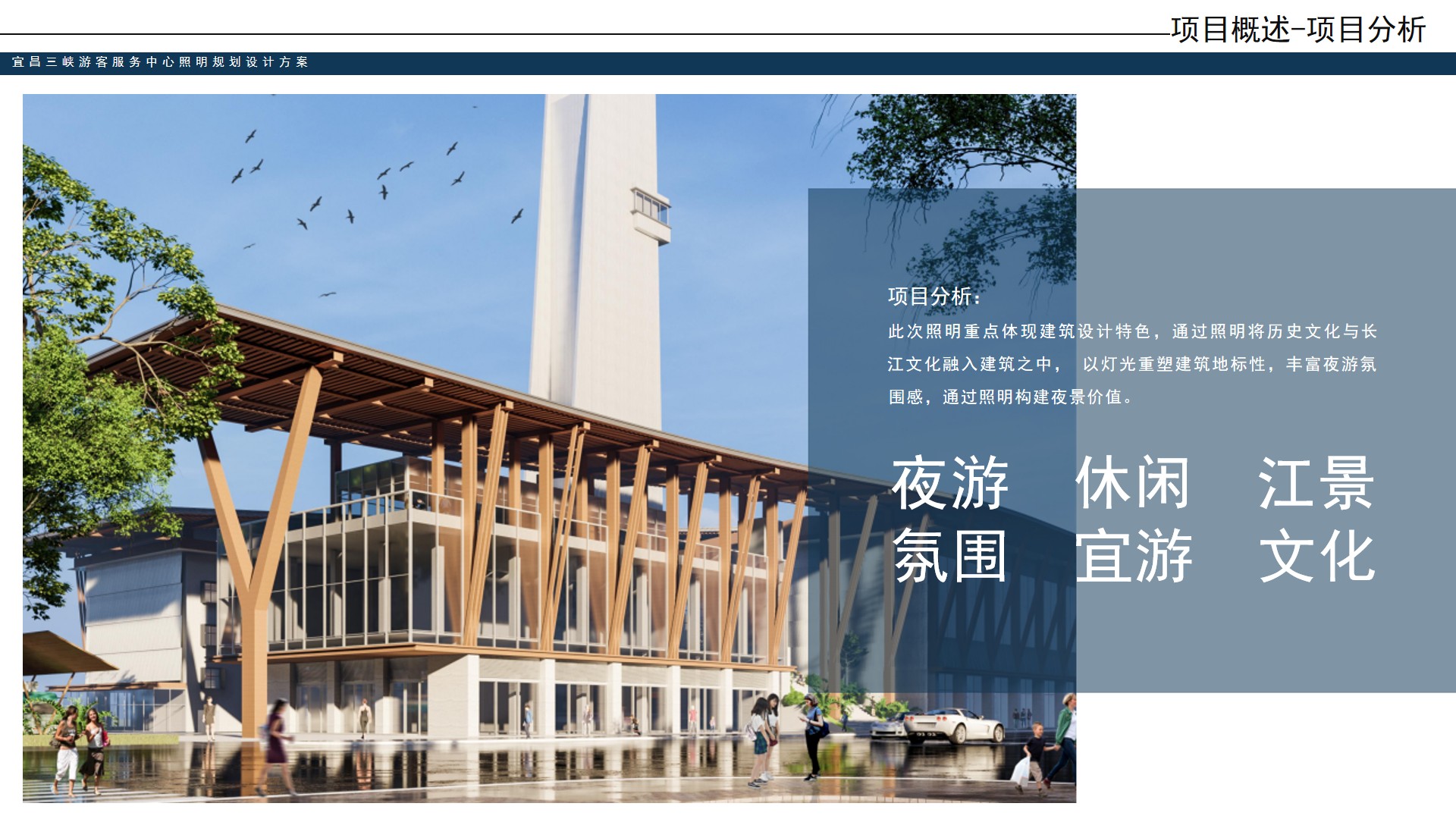 宜昌三峡游客服务中心夜景亮化设计方案-项目定位与夜游场景分析