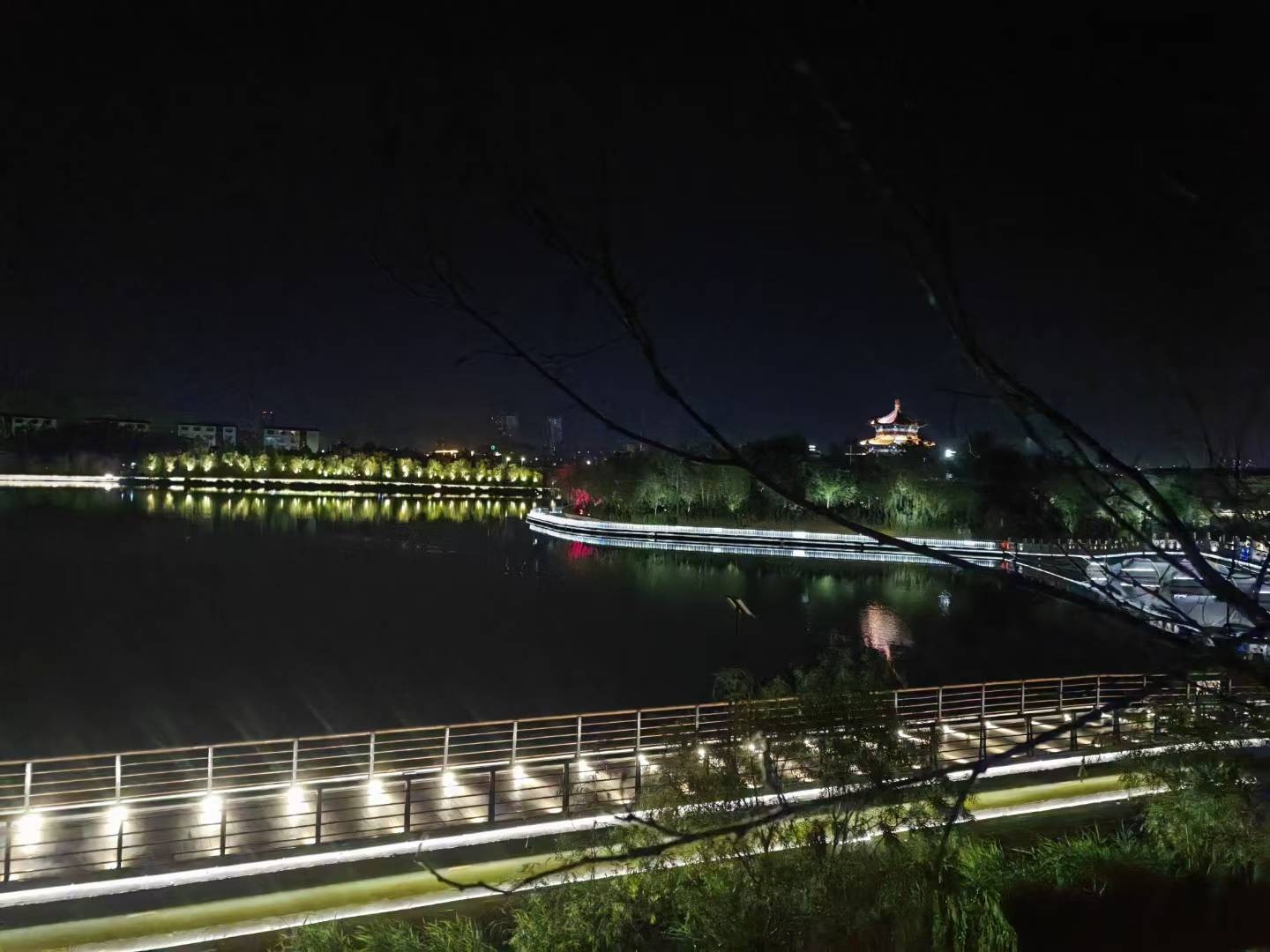 桃花岛夯土小镇夜景灯光亮化效果图第3张