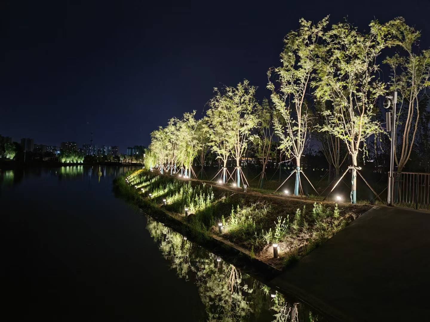 桃花岛夯土小镇夜景灯光亮化效果图第5张